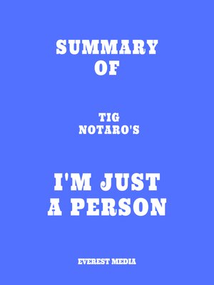 cover image of Summary of Tig Notaro's I'm Just a Person